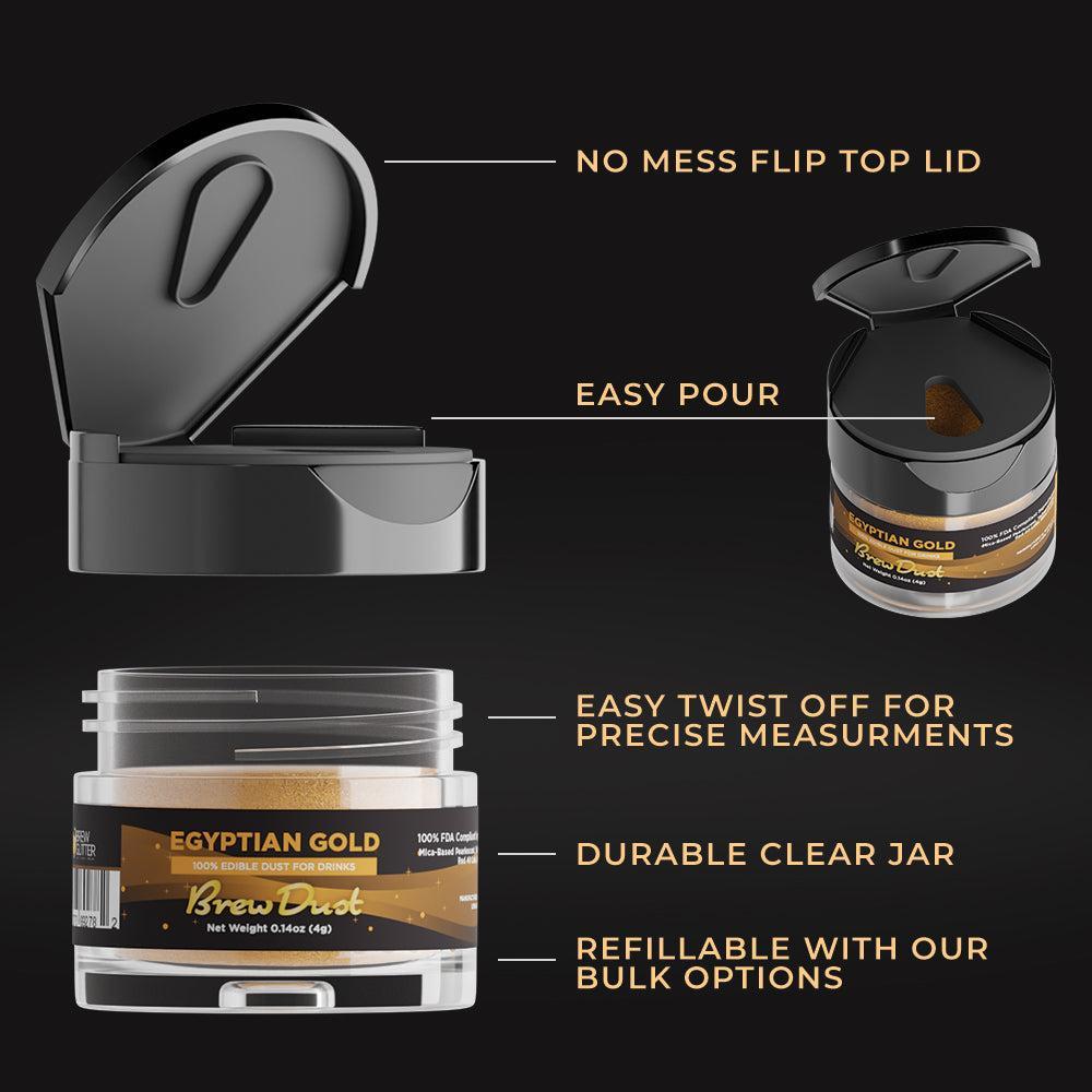 Egyptian Gold Pearlized Edible Brew Dust | Bulk Sizes-Brew Glitter®