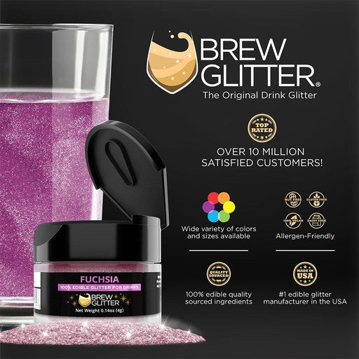 Fuchsia Brew Glitter | Food Grade Beverage Glitter-Brew Glitter®