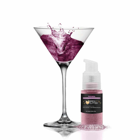 Fuchsia Edible Glitter Spray Pump for Drinks-Brew Glitter®