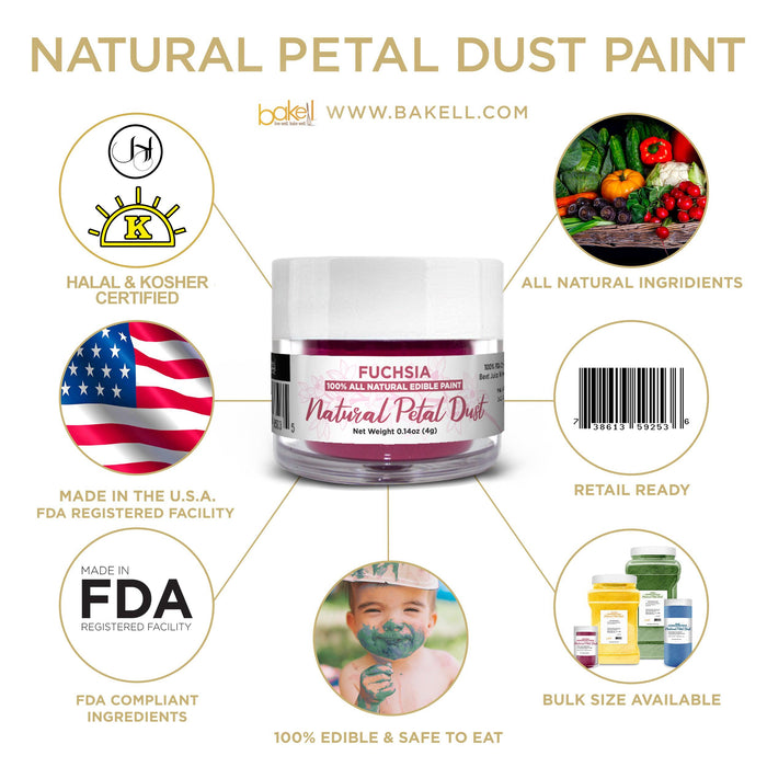 Fuchsia Food Coloring | Natural Petal Dust-Brew Glitter®