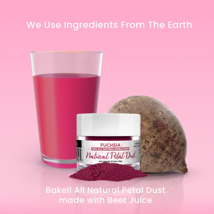 Fuchsia Food Coloring | Natural Petal Dust Bulk Size-Brew Glitter®