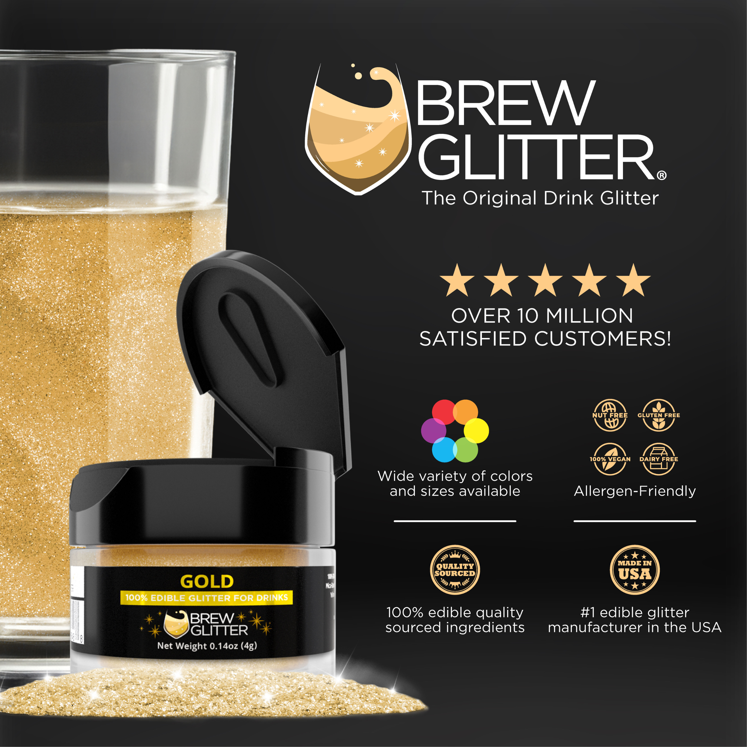 Gold Brew Glitter | Bulk Sizes-Brew Glitter®