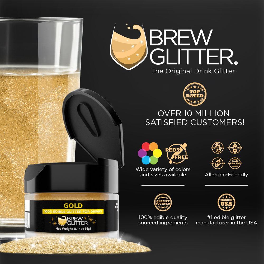 Gold Brew Glitter | Food Grade Beverage Glitter-Brew Glitter®