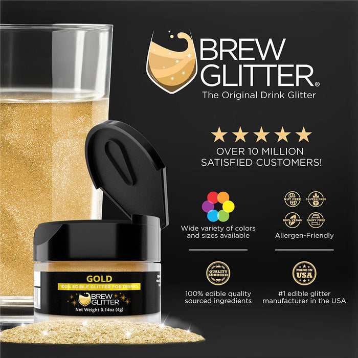 Gold Brew Glitter Spray Pump by the Case-Brew Glitter®