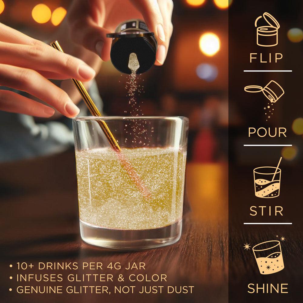 Gold Edible Glitter Mini Spray Pump for Drinks-Brew Glitter®