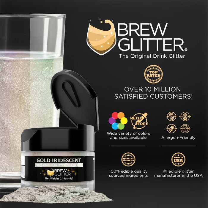 Gold Iridescent Brew Glitter | Bulk Sizes-Brew Glitter®