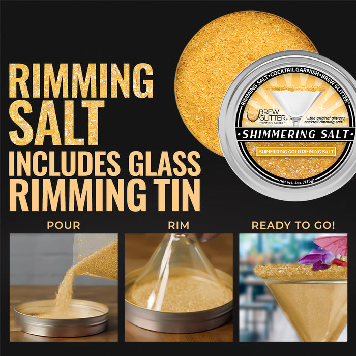 Shimmering Gold Rimming Salt | Bulk Sizes