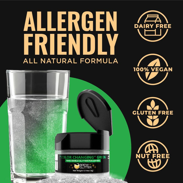 Green Color Changing Glitter By The Case | Private Label-Brew Glitter®