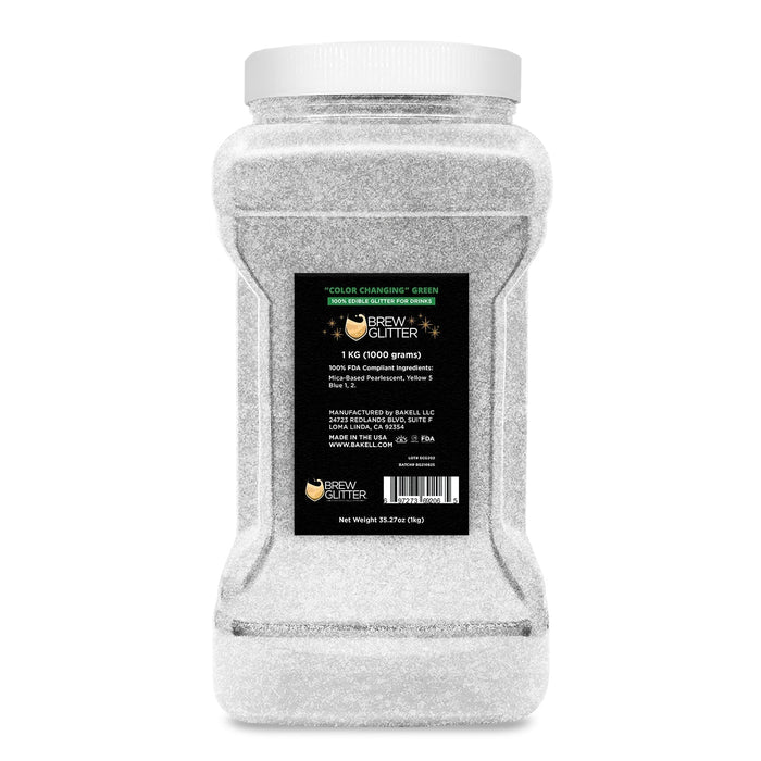 Green Edible Color Changing Brew Glitter | Food Grade Beverage Glitter-Brew Glitter®