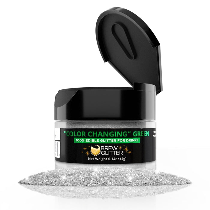Green Edible Color Changing Brew Glitter | Food Grade Beverage Glitter-Brew Glitter®