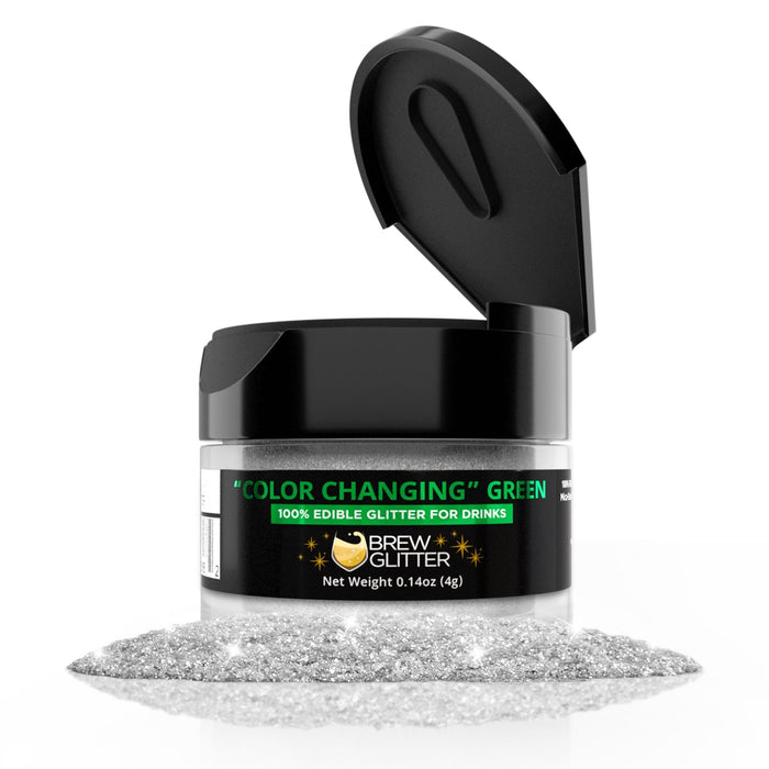 Green Edible Color Changing Brew Glitter Wholesale by the Case-Brew Glitter®