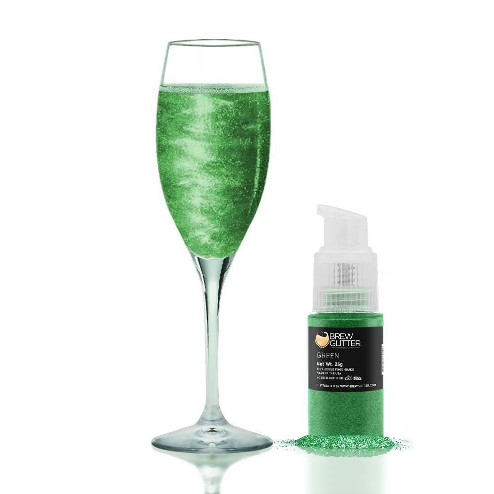 Green Edible Glitter Spray Pump for Drinks-Brew Glitter®