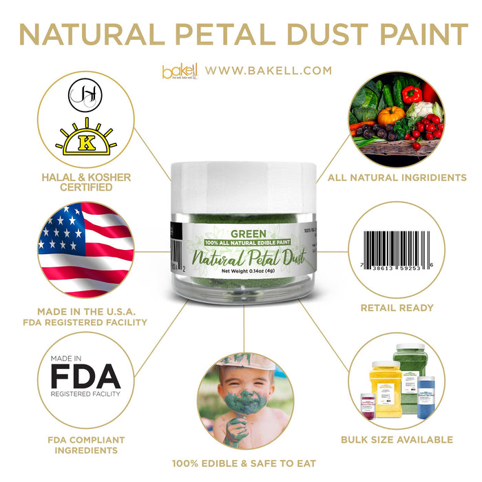Green Food Coloring | Natural Petal Dust Bulk Size-Brew Glitter®