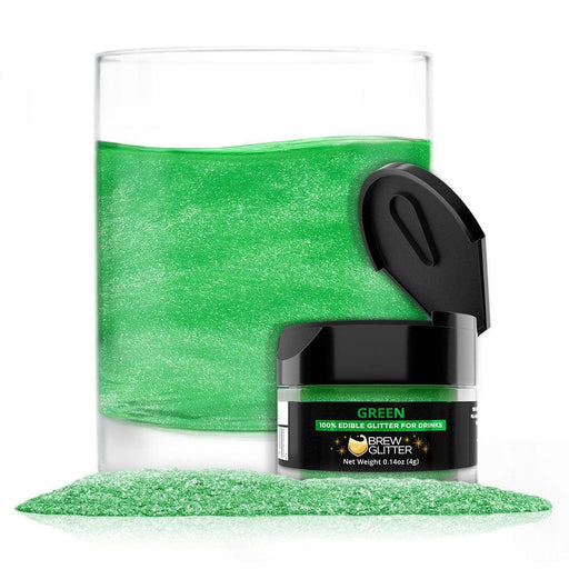 Green Food Grade Brew Glitter | 4 Gram Jar-Brew Glitter®