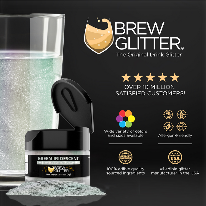 Green Iridescent Brew Glitter | Bulk Sizes-Brew Glitter®