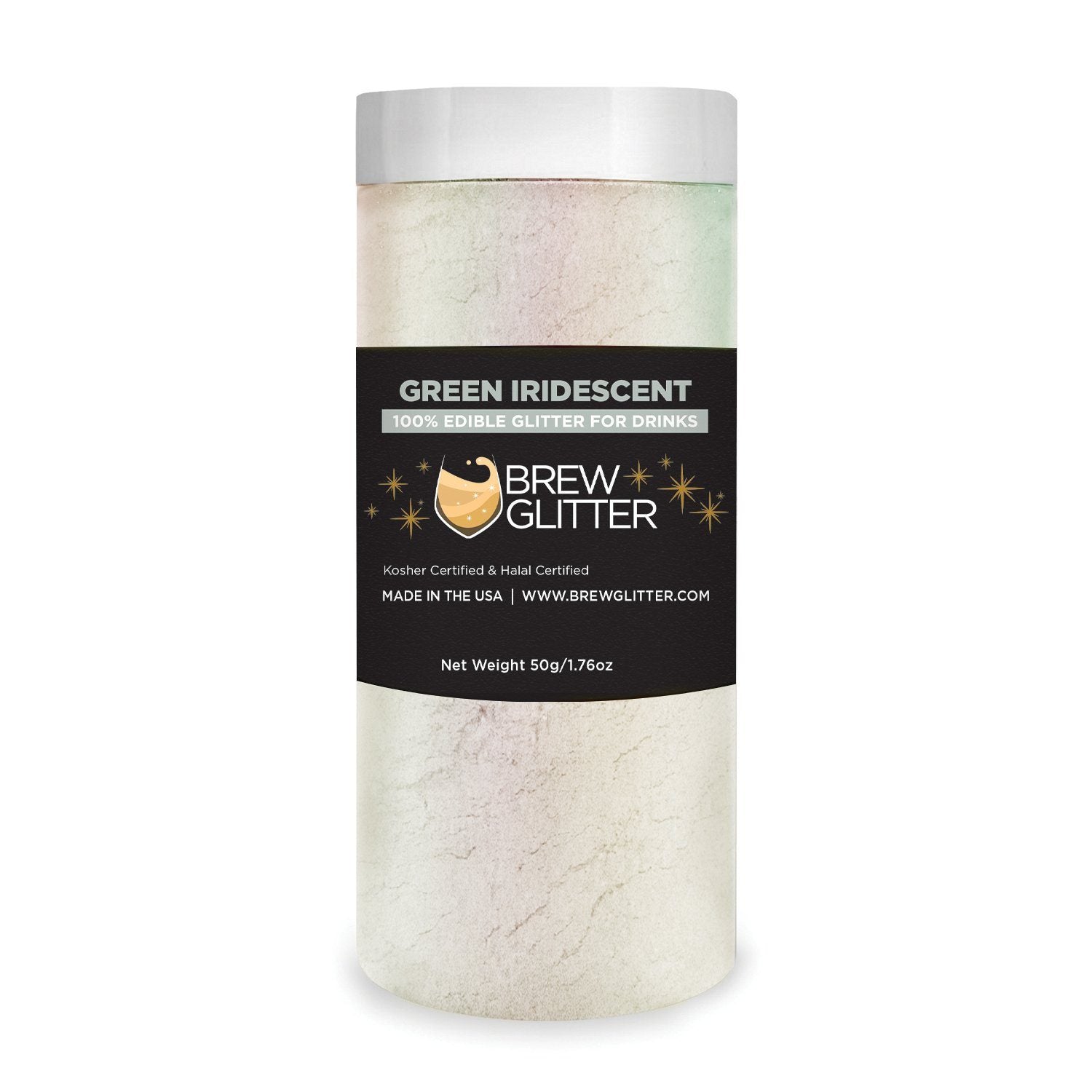 Green Iridescent Brew Glitter | Food Grade Beverage Glitter-Brew Glitter®