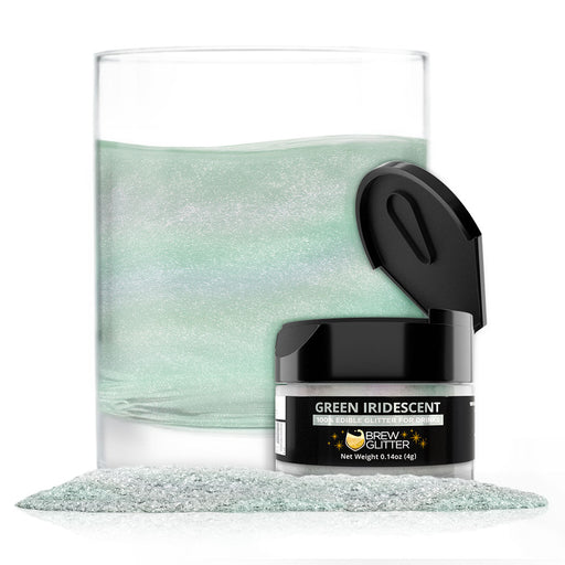 Green Iridescent Brew Glitter | Food Grade Beverage Glitter-Brew Glitter®