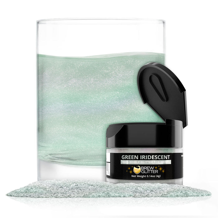 Green Iridescent Brew Glitter | Food Grade Beverage Glitter-Brew Glitter®