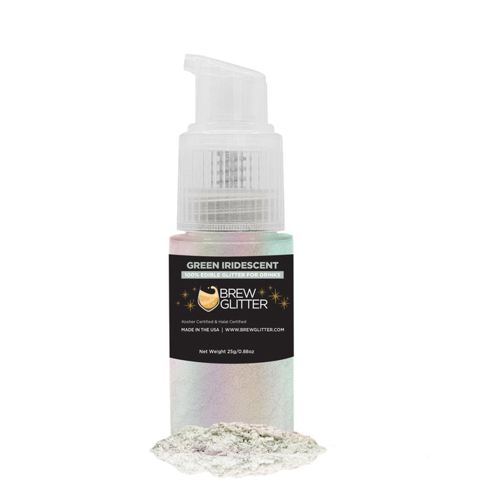 Green Iridescent Brew Glitter Spray Pump by the Case | Private Label-Brew Glitter®