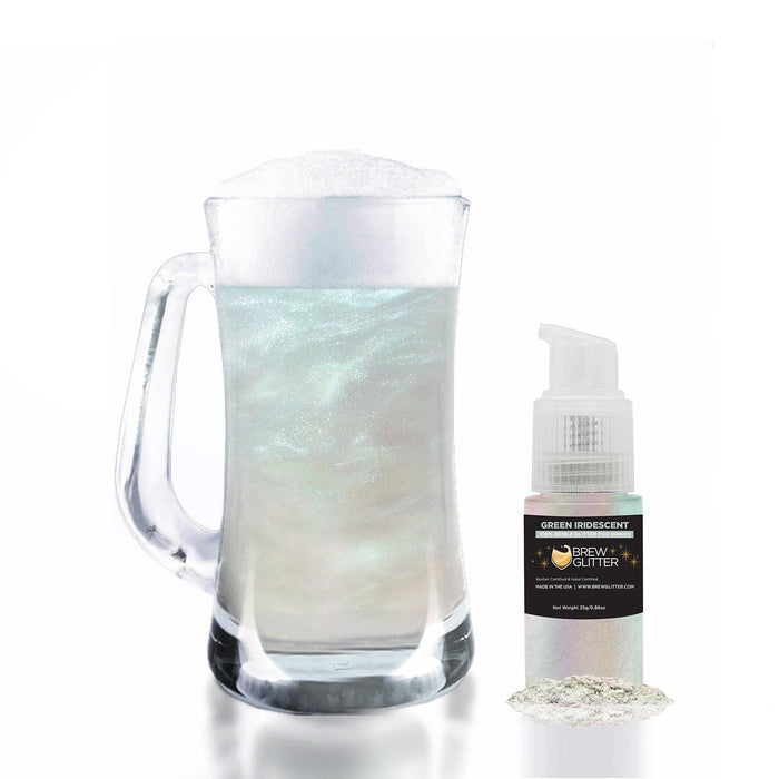 Green Iridescent Edible Glitter Spray Pump for Drinks-Brew Glitter®