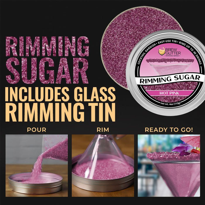 Hot Pink Cocktail Rimming Sugar-Brew Glitter®