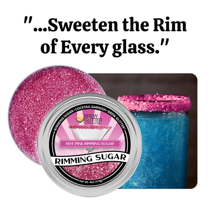 Hot Pink Cocktail Rimming Sugar-Brew Glitter®