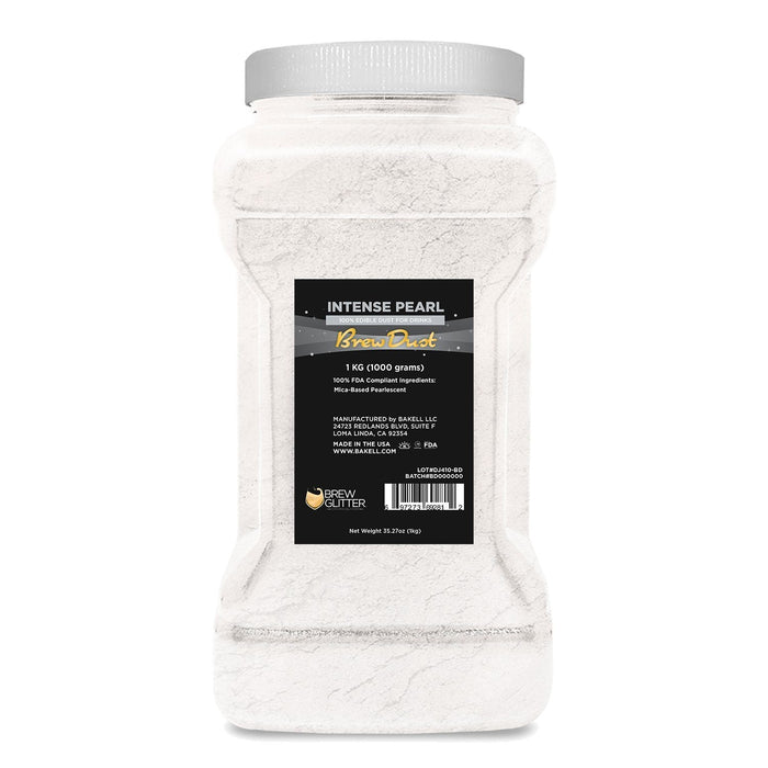 Intense Pearl White Edible Pearlized Brew Dust | Bulk Sizes-Brew Glitter®