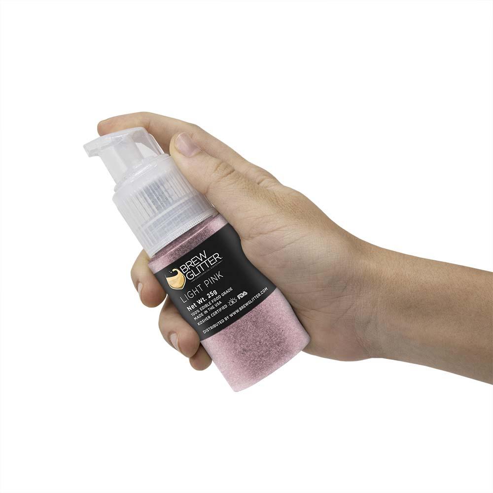 Light Pink Edible Glitter Spray Pump for Drinks-Brew Glitter®