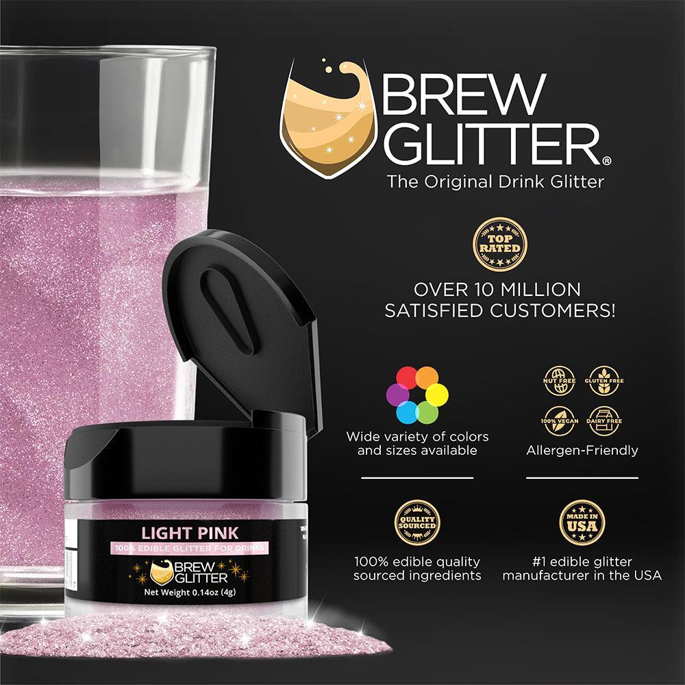 Light Pink Food Grade Brew Glitter | 4 Gram Jar-Brew Glitter®