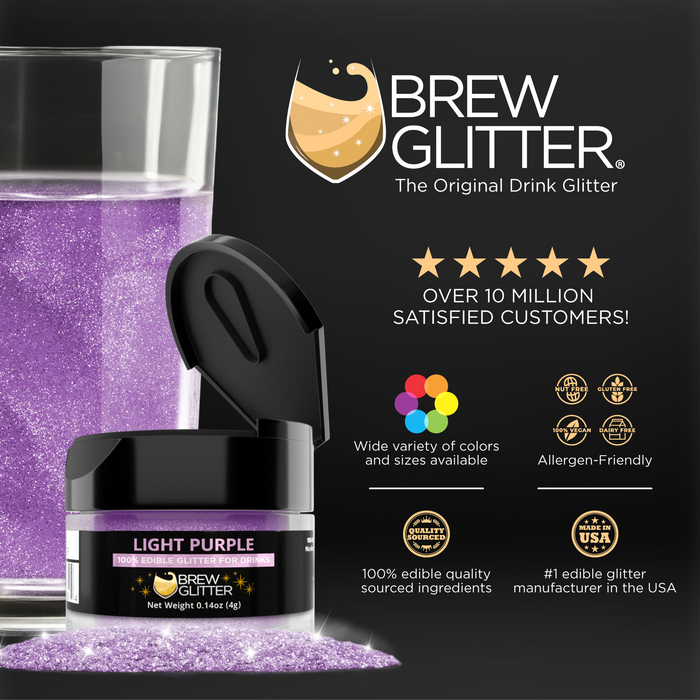 Light Purple Brew Glitter Sample Packs by the Case-Brew Glitter®