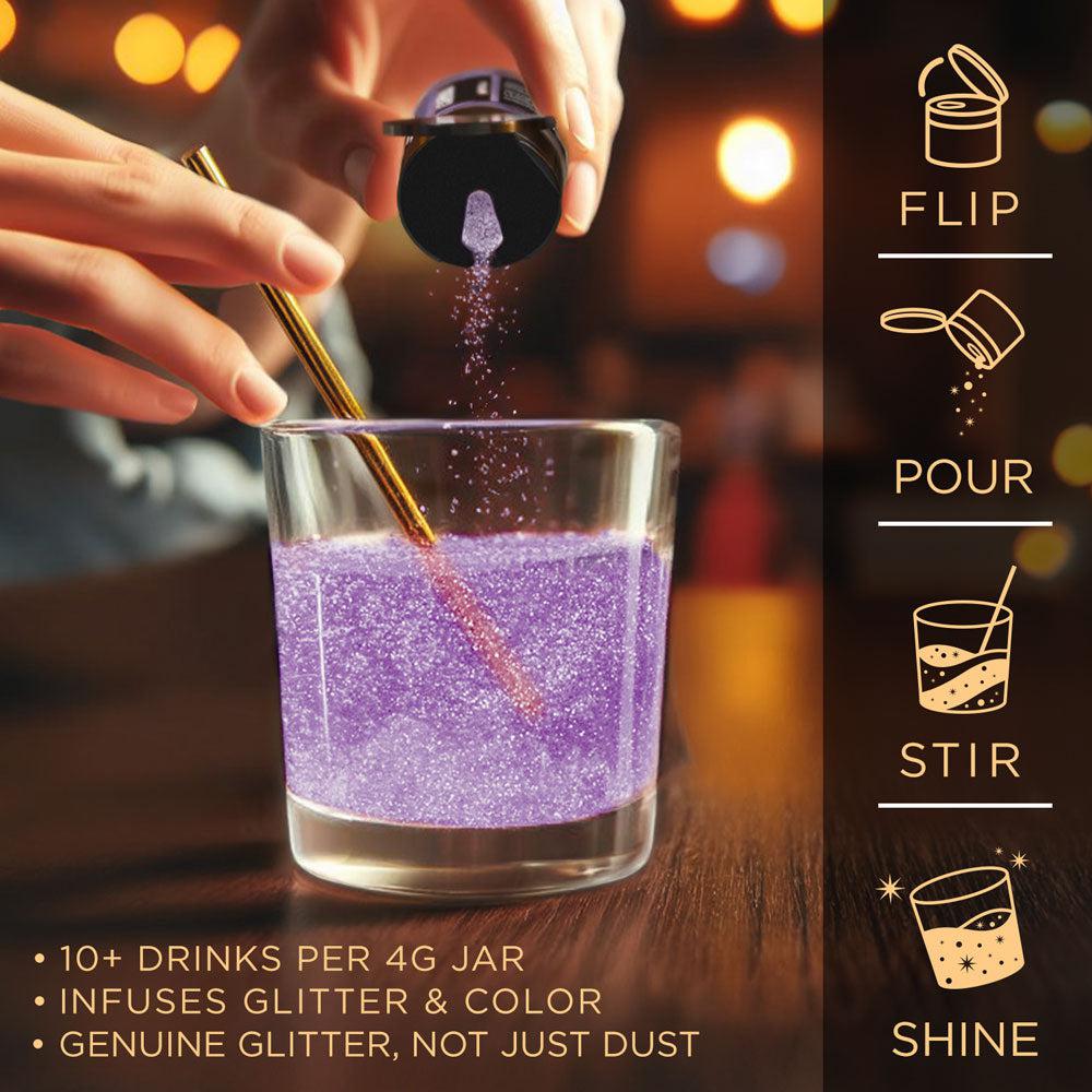 Light Purple Edible Glitter Spray Pump for Drinks-Brew Glitter®