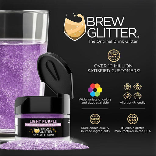 Light Purple Food Grade Brew Glitter | 4 Gram Jar-Brew Glitter®
