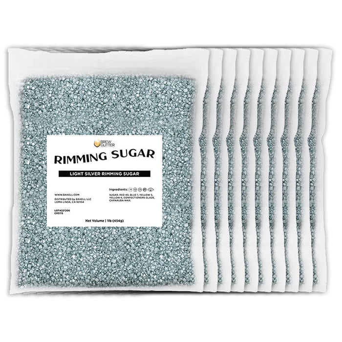 Light Silver Cocktail Rimming Sugar | Bulk Sizes-Brew Glitter®