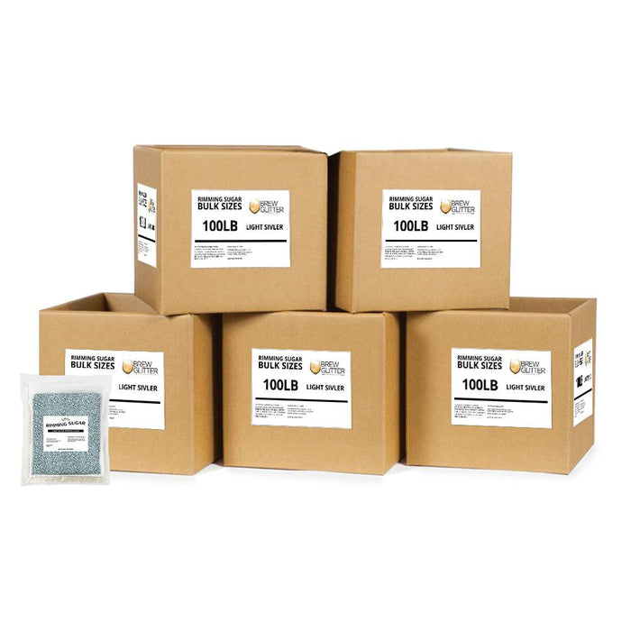 Light Silver Cocktail Rimming Sugar | Bulk Sizes-Brew Glitter®