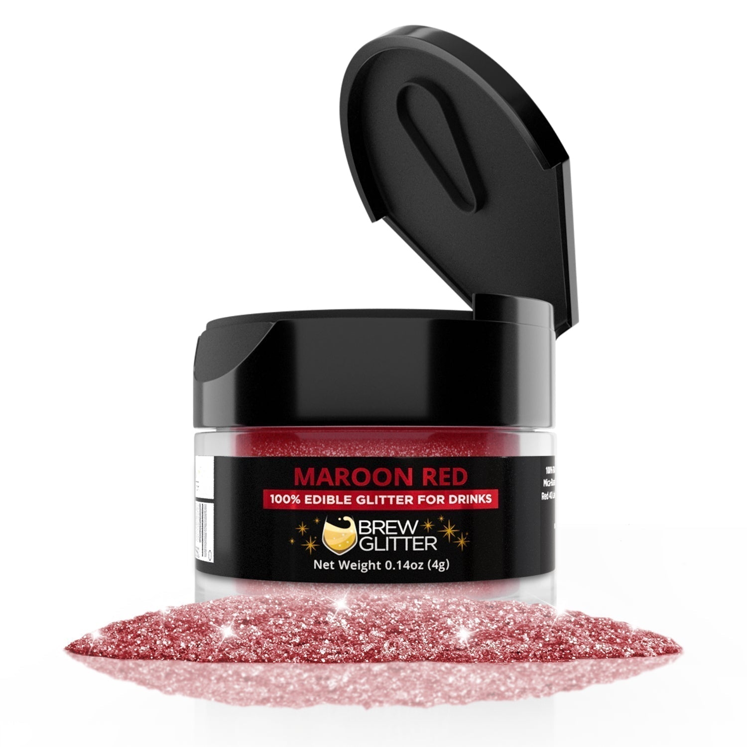 Maroon Red Brew Glitter | Food Grade Beverage Glitter-Brew Glitter®