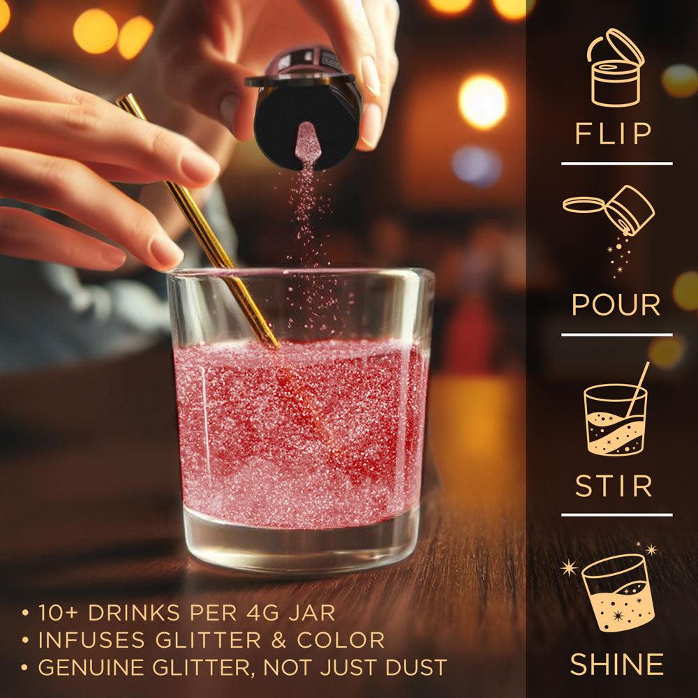 Maroon Red Edible Glitter Spray Pump for Drinks-Brew Glitter®