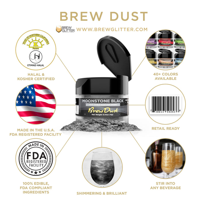 Moonstone Black Brew Dust by the Case-Brew Glitter®