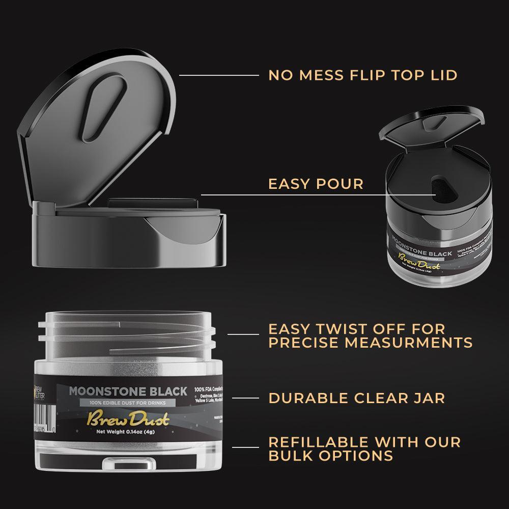 Moonstone Black Edible Brew Dust | Bulk Sizes-Brew Glitter®