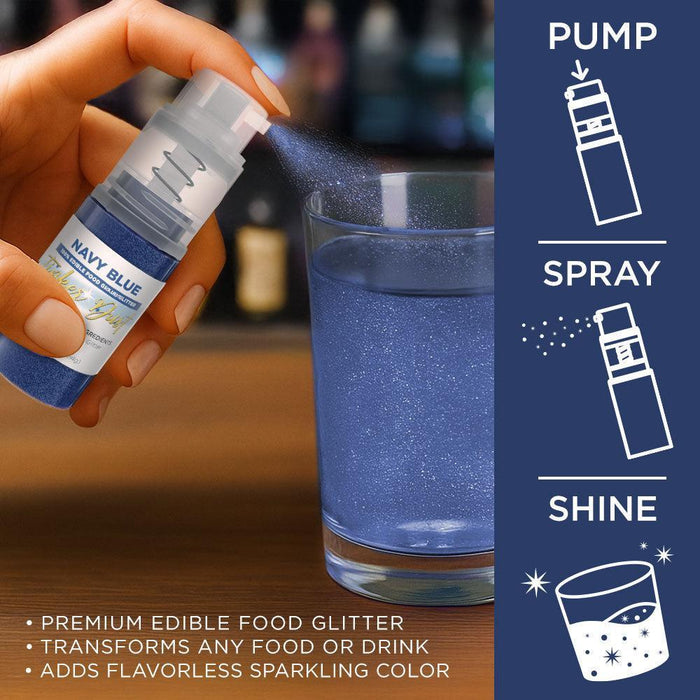 Navy Blue Edible Glitter Spray 4g Pump | Tinker Dust®-Brew Glitter®