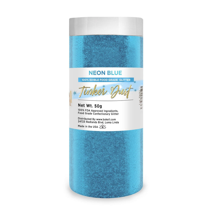 Neon Blue Tinker Dust Food Grade Edible Glitter | Bulk Sizes-Brew Glitter®