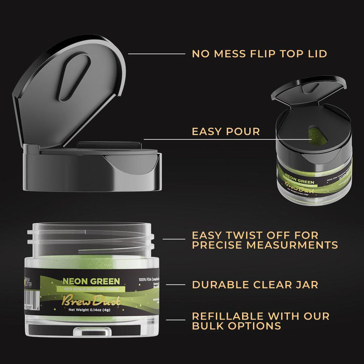 Neon Green Edible Brew Dust-Brew Glitter®