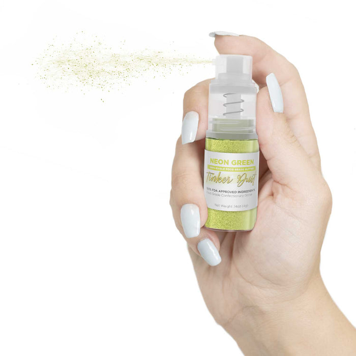 Neon Green Edible Glitter Spray 4g Pump | Tinker Dust®-Brew Glitter®