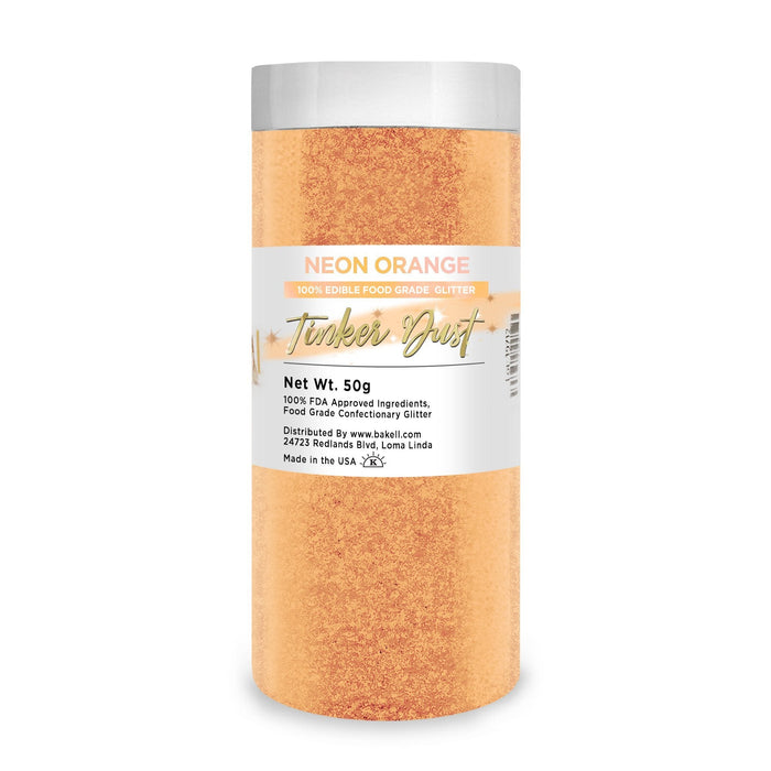 Neon Orange Tinker Dust Food Grade Edible Glitter | Bulk Sizes-Brew Glitter®