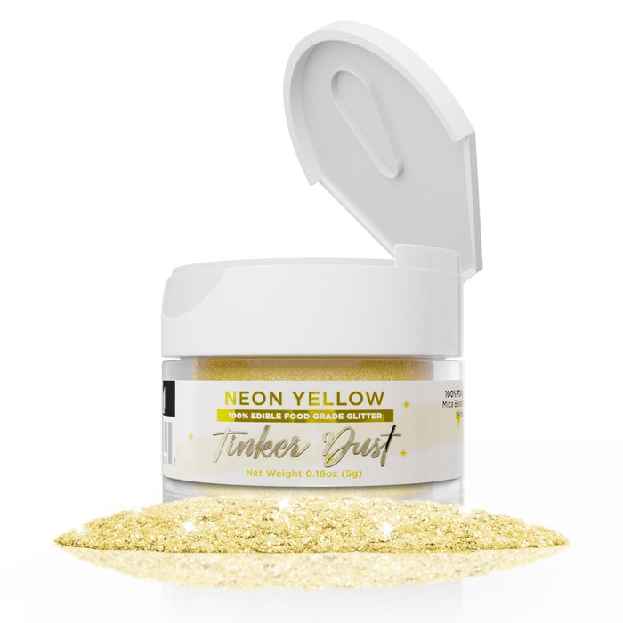 Neon Yellow Edible Glitter Tinker Dust | 5 Gram Jar-Brew Glitter®