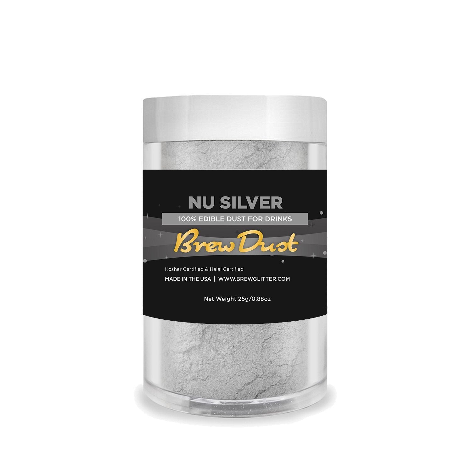 Nu Super Silver Edible Brew Dust-Brew Glitter®