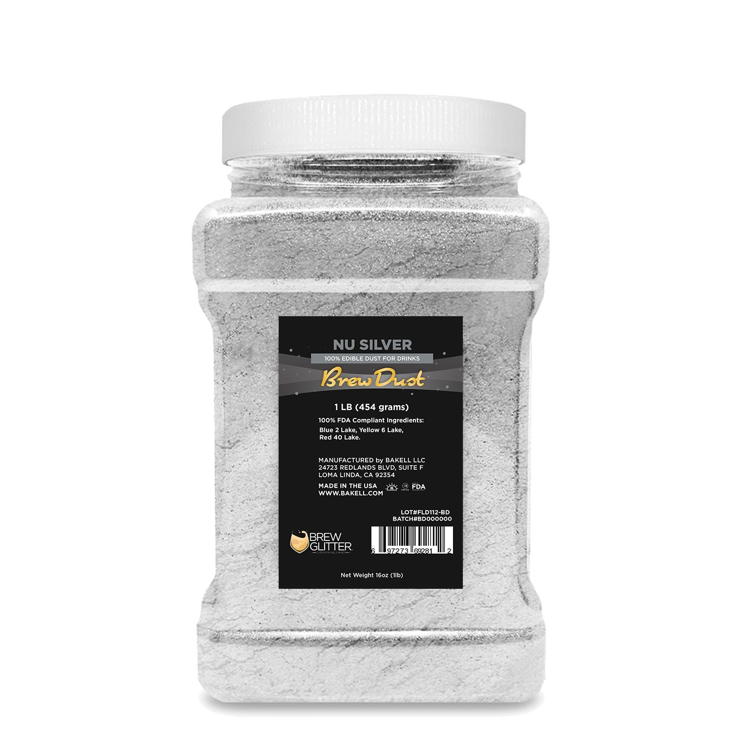 Nu Super Silver Edible Brew Dust | Bulk Sizes-Brew Glitter®