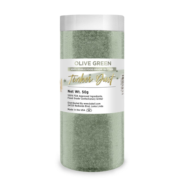 Olive Green Tinker Dust Food Grade Edible Glitter | Bulk Sizes-Brew Glitter®