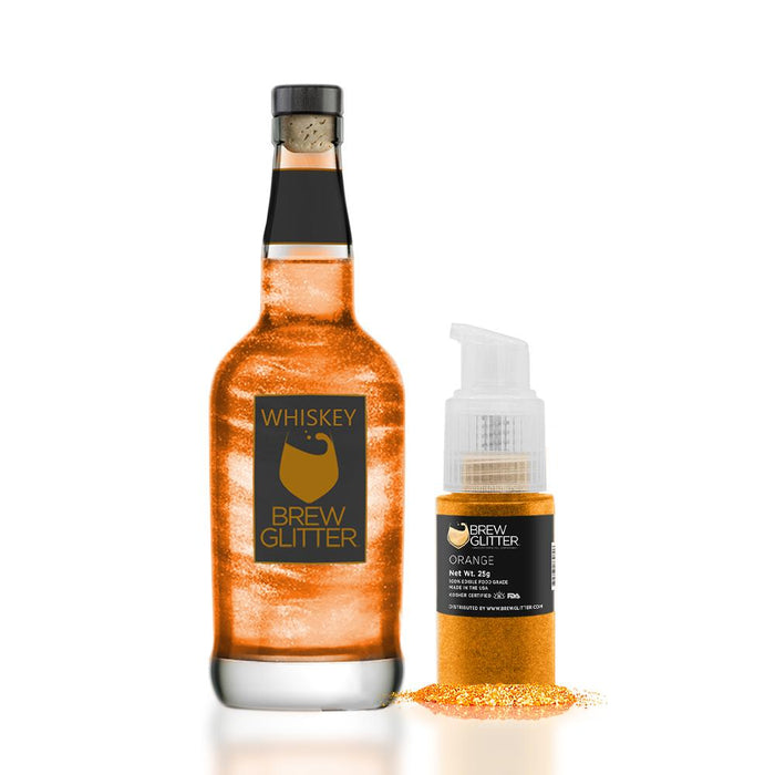 Orange Brew Glitter Spray Pump by the Case | Private Label-Brew Glitter®