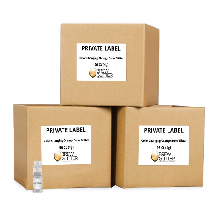Orange Color Changing Brew Glitter Mini Spray Pump by the Case | Private Label-Brew Glitter®