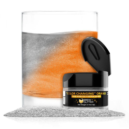 Orange Edible Color Changing Brew Glitter | Food Grade Beverage Glitter-Brew Glitter®